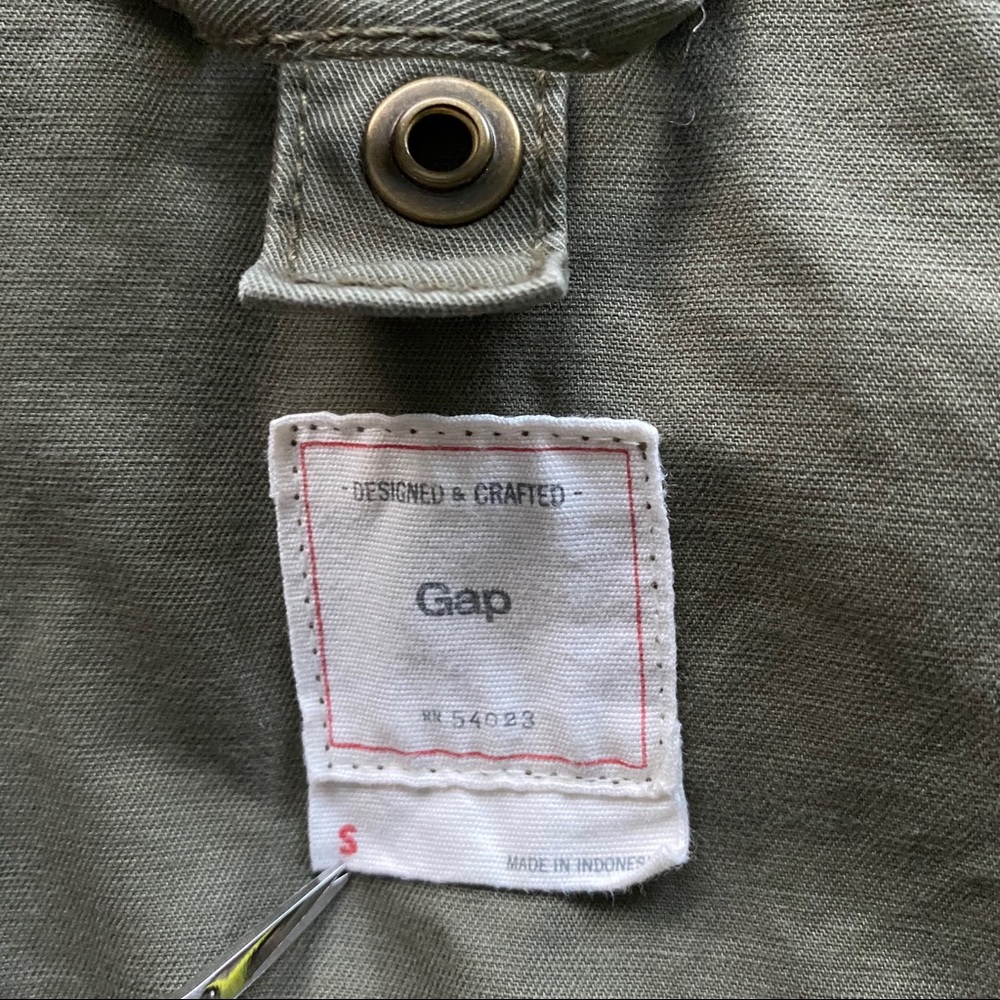 Gap Army Green Oversized Hooded Parka size Small - Picture 10 of 11